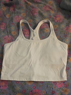 Amazon White Racerback Crop Top